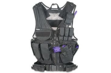 Image of Global Military Gear Tactical Vest - Left Handed - Black, Black GM-TV1L