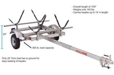 Image of Malone Auto Racks EcoLight 2 Kayak Trailer Package, 2 J-Racks, MPG586XJ