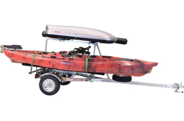 Image of Malone Auto Racks MicroSport LowBed 2 Kayak Trailer Package, 2 Sets Bunks, Cargo Box, Rod Tube, Spare Tire, MPG464-LBTB