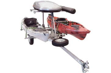 Image of Malone Auto Racks MicroSport LowBed 2 Kayak Trailer Package, 2 Sets MegaWing, Cargo Box, Rod Tube, Spare Tire, MPG464-LBTM