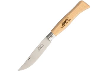 Image of MAM Folder Folding Knife,3.25in,Stainless Steel,Standard Edge,Satin,Natural,Beechwood Handle MAM2080