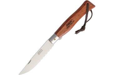 Image of MAM Hunter Plus Linerlock Folding Knife, 4in Satin Partially Serrated 420 SS Drop Point, Bubinga Wood Handle, SS Bolster, 2066 W/BOX