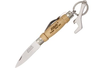 Image of MAM Knife w/Fork &amp; Bottle Opener Folding Knife,6.5in,Beechwood Handle MAM1C