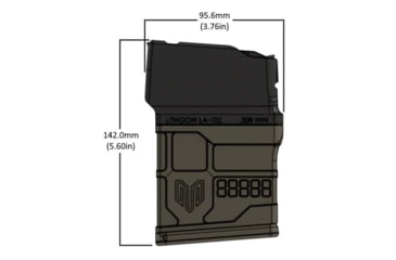 Image of Mamba Mag Straight Fit Magazine, Lithgow LA102, .308 Winchester, 10-Round, Black, 105187-BLK-10RD