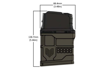 Image of Mamba Mag Straight Fit Magazine, Remington Model 700, .308 Winchester, 10-Round, Black, 105533-BLK-10RD