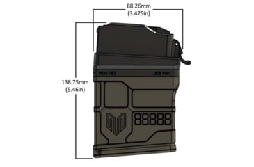Image of Mamba Mag Straight Fit Magazine, Remington Model 783, .308 Winchester, 10-Round, Black, 105113-BLK-10RD