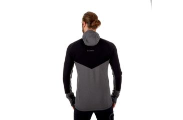 Image of Mammut Aconcagua Pro Hooded Midlayer Jacket - Mens, Black-Black Melange, S, 1014-00310-00205-113