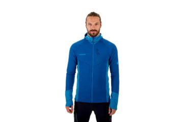 Image of Mammut Aconcagua Pro Hooded Midlayer Jacket - Mens, Ultramarine-Imperial Melange, XL, 1014-00310-50082-116