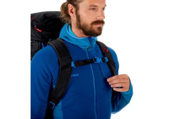 Image of Mammut Aconcagua Pro Hooded Midlayer Jacket - Mens, Ultramarine-Imperial Melange, XL, 1014-00310-50082-116