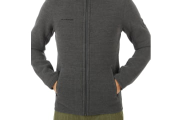 Image of Mammut Arctic Midlayer Jacket - Mens, Phantom-Black Melange, 2XL, 1014-10394-00162-117