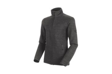 Image of Mammut Arctic Midlayer Jacket - Mens, Phantom-Black Melange, Extra Large, 1014-10394-00162-116