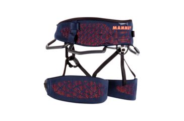 Image of Mammut Comfort Knit Fast Adjust Harness - Mens, Marine/Safety Orange, Small, 2020-00940-50352-111