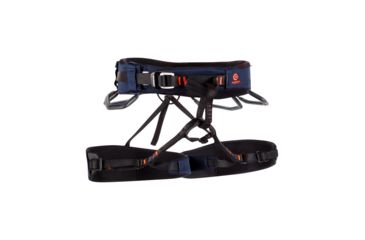 Image of Mammut Comfort Knit Fast Adjust Harness - Mens, Marine/Safety Orange, Small, 2020-00940-50352-111