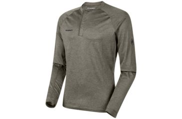 Image of Mammut Crashiano Long Sleeve T-Shirt - Mens, Tin Melange, Small, 1016-00830-00402-113