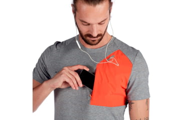 Image of Mammut Crashiano Pocket T-Shirt, Storm Melange-Zion, XL, 1017-00920-00275-116