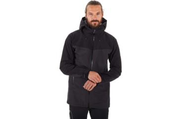 Image of Mammut Crater Hardshell Hooded Jacket - Mens, Phantom/Black, 2XL, 1010-21751-00160-117