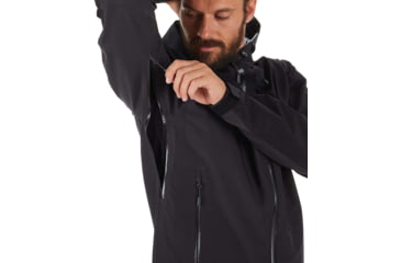 Image of Mammut Crater Hardshell Hooded Jacket - Mens, Phantom/Black, 2XL, 1010-21751-00160-117