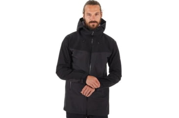 Image of Mammut Crater Hardshell Hooded Jacket - Mens, Phantom-Black, Extra Large, 1010-21751-00160-116