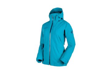 Image of Mammut Cruise HS Thermo Rain Jacket - Women's, Aqua, Large 1010-25000-5009-115