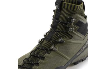 Image of Mammut Ducan Knit High GTX Backpacking Boots - Men's, Dark Olive/Black, 9.5 US, 3030-03490-4027-1085