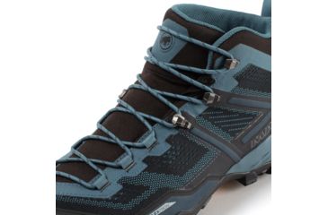 Image of Mammut Ducan Mid GTX Backpacking Boots - Mens, Black/Light Poseidon, 14 US, 3030-03540-00289-1300