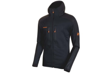 Image of Mammut Eiswand Advanced Midlayer Hooded Jacket - Men's, Black, Large, 1014-00730-0001-115