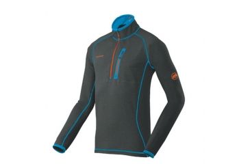 Image of Eiswand Zip Pull Light Pullover - Mens-Black-X-Large