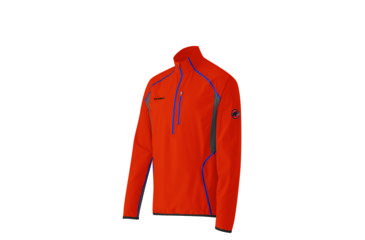 Image of Mammut Jarvis Zip Pull - Men's-Small-Dark Orange / Dark Oak