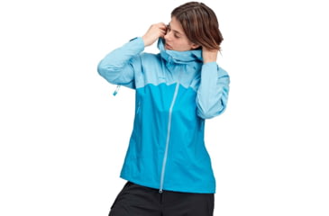 Image of Mammut Kento Hooded Jacket - Womens, Ocean/Whisper, Medium, 1010-26840-50317-114