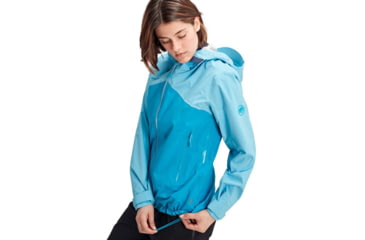 Image of Mammut Kento Hooded Jacket - Womens, Ocean/Whisper, Medium, 1010-26840-50317-114
