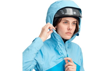 Image of Mammut Kento Hooded Jacket - Womens, Ocean/Whisper, Medium, 1010-26840-50317-114