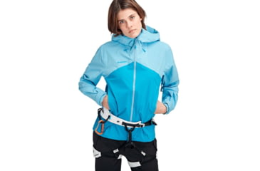Image of Mammut Kento Hooded Jacket - Womens, Ocean/Whisper, Medium, 1010-26840-50317-114