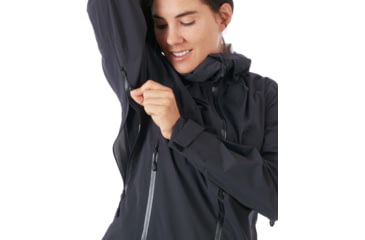 Image of Mammut Kento HS Hooded Jacket - Womens, Black, Extra Large, 1010-26840-0001-116