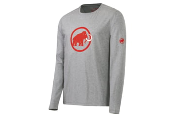 Image of Mammut Mammut Logo Longsleeve-Men's-Large-Stone Grey