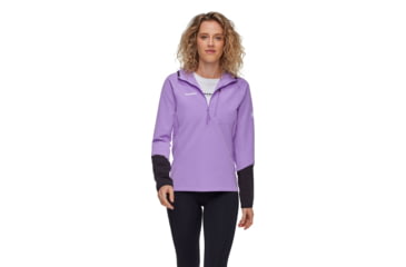 Image of Mammut Madris Light ML Half Zip Hoody - Womens, Lavandin-Black, M, 1014-06060-6441-114