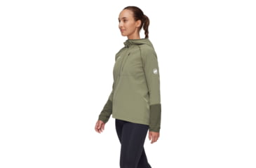 Image of Mammut Madris Light ML Half Zip Hoody - Womens, Marsh-Dark Marsh, S, 1014-06060-40300-113