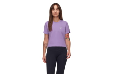 Image of Mammut Massone Emblems Cropped T-Shirt - Womens, Lavandin, M, 1017-05172-6434-114