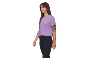 Image of Mammut Massone Emblems Cropped T-Shirt - Womens, Lavandin, M, 1017-05172-6434-114