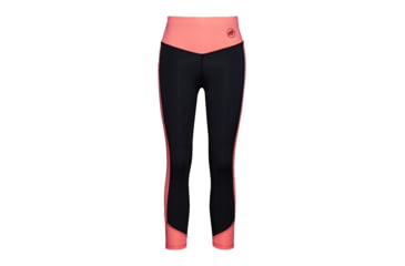 Image of Mammut Massone Tights 7/8 Pants - Womens, Black Salmon, Small, 1022-02030-00699-113