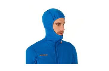 Image of Mammut Mens Eiswand Advanced ML Hooded Jacket, Ice-Sunrise, L, 1010-24680-5925-115