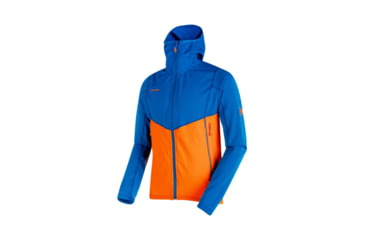 Image of Mammut Mens Eiswand Advanced ML Hooded Jacket, Ice-Sunrise, L, 1010-24680-5925-115