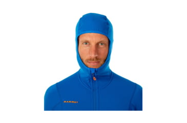 Image of Mammut Mens Eiswand Advanced ML Hooded Jacket, Ice-Sunrise, L, 1010-24680-5925-115