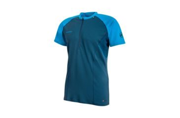 Image of Mammut Mens Sertig Half Zip T-Shirt, Jay-Imperial, Large, 1017-00100-50020-115