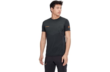Image of Mammut Moench Light T-Shirt - Mens, Black/Black, Extra Large, 1017-00050-0052-116