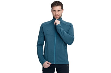 Image of Mammut Nair Midlayer Hooded Jacket - Mens, Sapphire Melange, 2XL, 1014-00800-50245-117