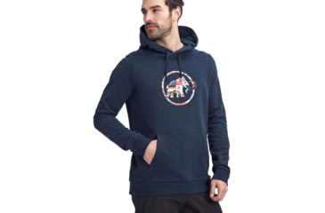 Image of Mammut Nations Hoody - Mens, Peacoat Melange, Small, 1014-02270-50126-113