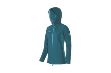 Image of Mammut Niva Hooded Midlayer Jacket-Women's-Small-Dark Pacific Melange