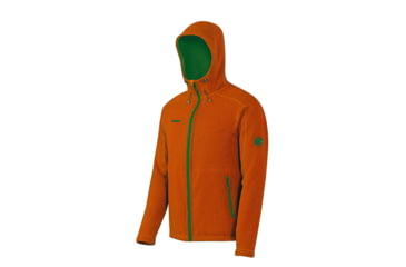 Image of Mammut Polar Hooded Midlayer Jacket - Men's-Dark Orange-Large