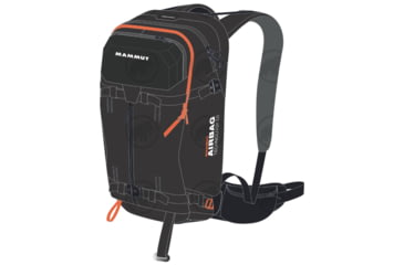 Image of Mammut Pro X Removable Airbag 3.0 Ready, Black/Vibrant Orange, 35 L, 2610-01870-00533-135