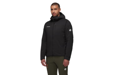 Image of Mammut Rime IN Flex Hooded Jacket - Mens, Black, Extra Large, 1013-02131-0001-116